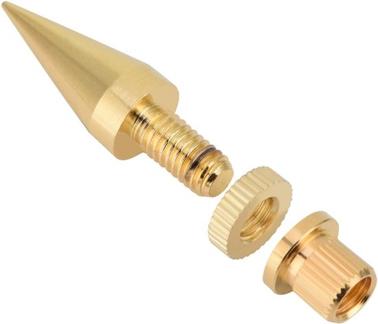 SnelShoppen - Speaker Spikes 8 Pairs 6 x 36mm Koper Speaker Spikes Met Isolatievoet Voor HiFi Apparaten, Platenspeler, Koffer, Versterker — afbeelding 4
