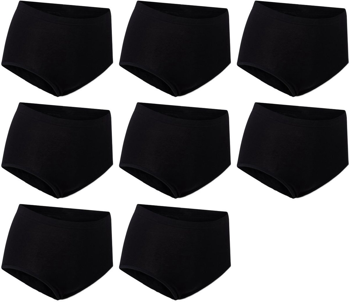 Racky Dames 8-pack: Twenty - Zwart - maat XL
