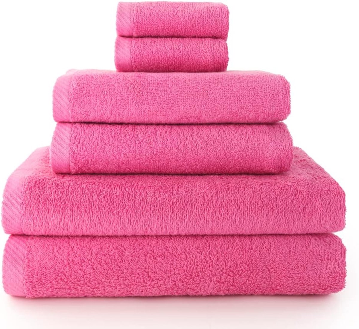 Handdoeken set - 2 handdoeken, 2 badhanddoeken en 2 bidetdoeken - 100% katoen - Zeer absorberend en sneldrogend - SnelShoppen
