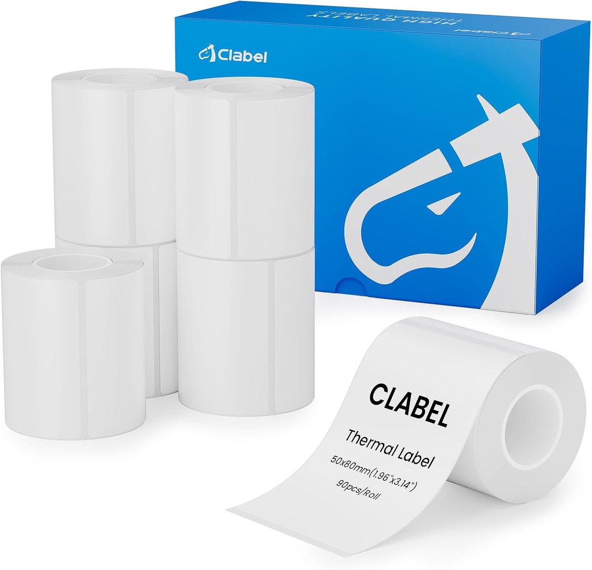 Thermische labels 50x80mm - Zelfklevende tape - Water-, olie- en scheurbestendig - Perfect voor labelprinters - ShopVlot
