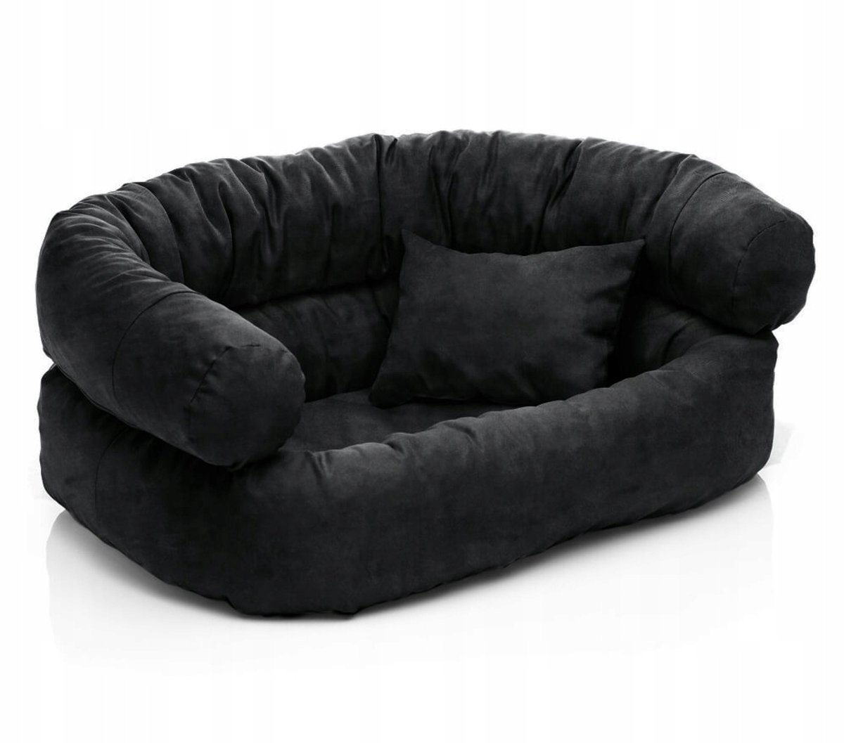 Luxe Hondenmand Stoel 'S' 50x70cm - Zwart Alcantara