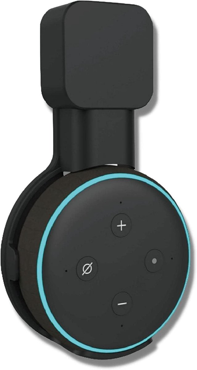 Wandmontage Smart Home Stopcontact - Houder met Kabelbeheer - Zwart - Handig voor thuisgebruik - ShopVlot