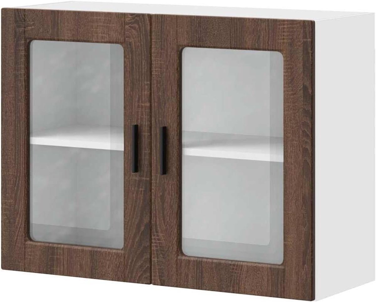 Keukenwandkast met glazen deur - Wandkast keuken - Keuken organiseren - Stabiel en duurzaam materiaal