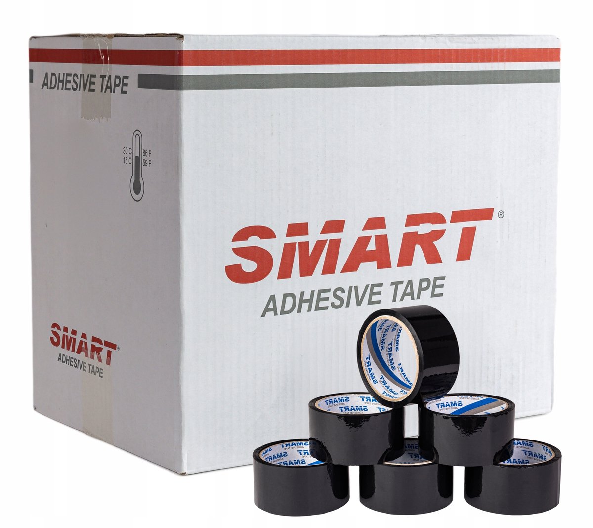 Smart Pakkingstape Zwart Acryl 48mm x 50m - 36 Rollen