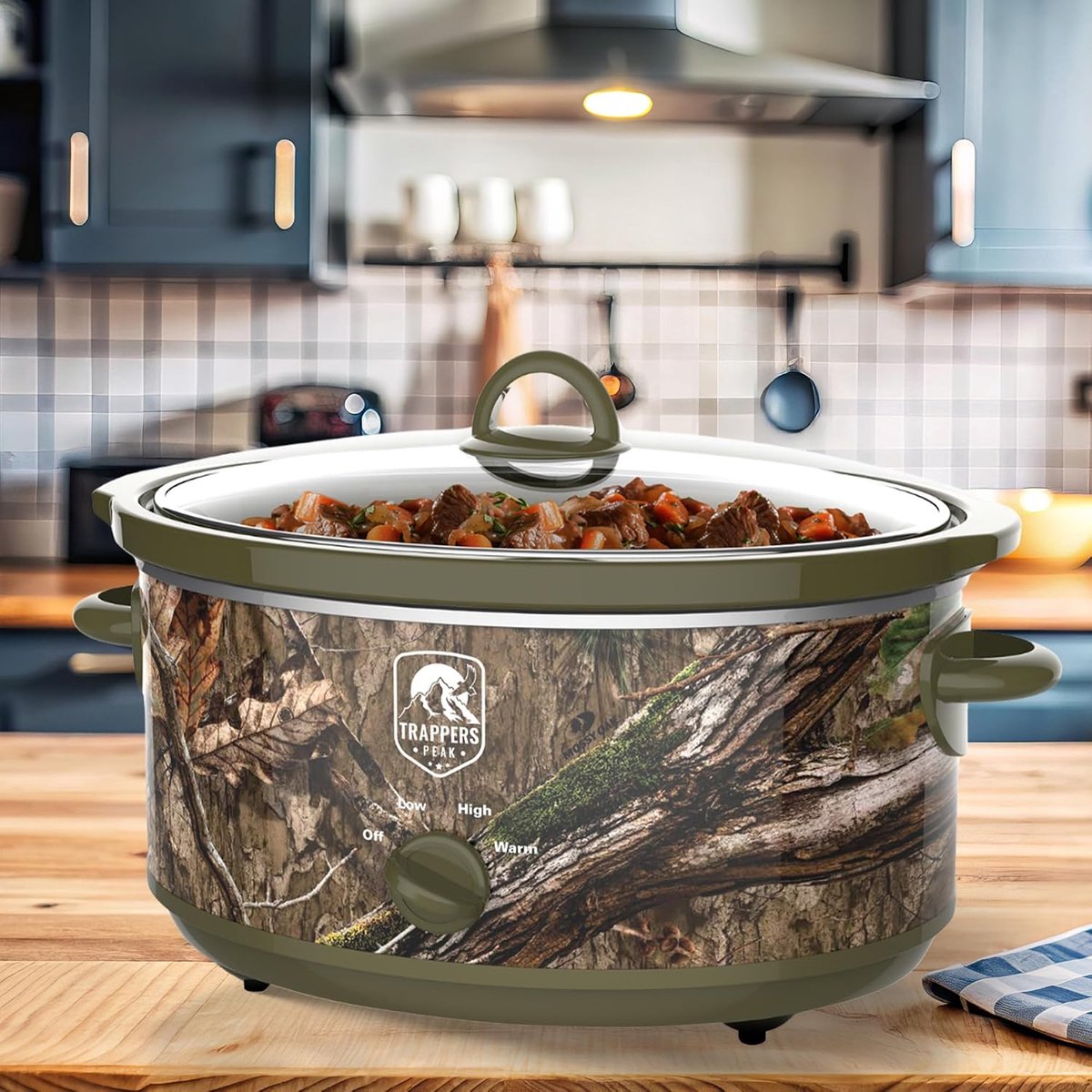 Ovale Slowcooker Pan - Crockpot Stoofpot - Langzaam Koken - 7 Quart Capaciteit - 7 Quarts - Groen – foto 5