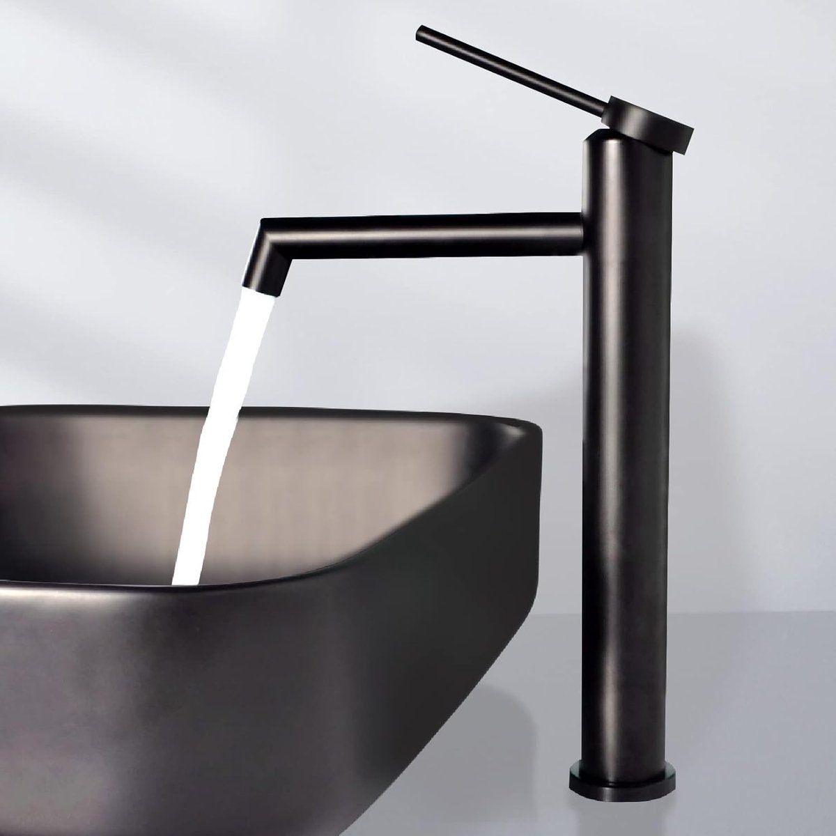 Faucet Bathroom High Basin Faucet Single Lever Mixer Tap Bathroom Faucet Basin Bathroom Cold and Hot Water Present - ShopVlot
