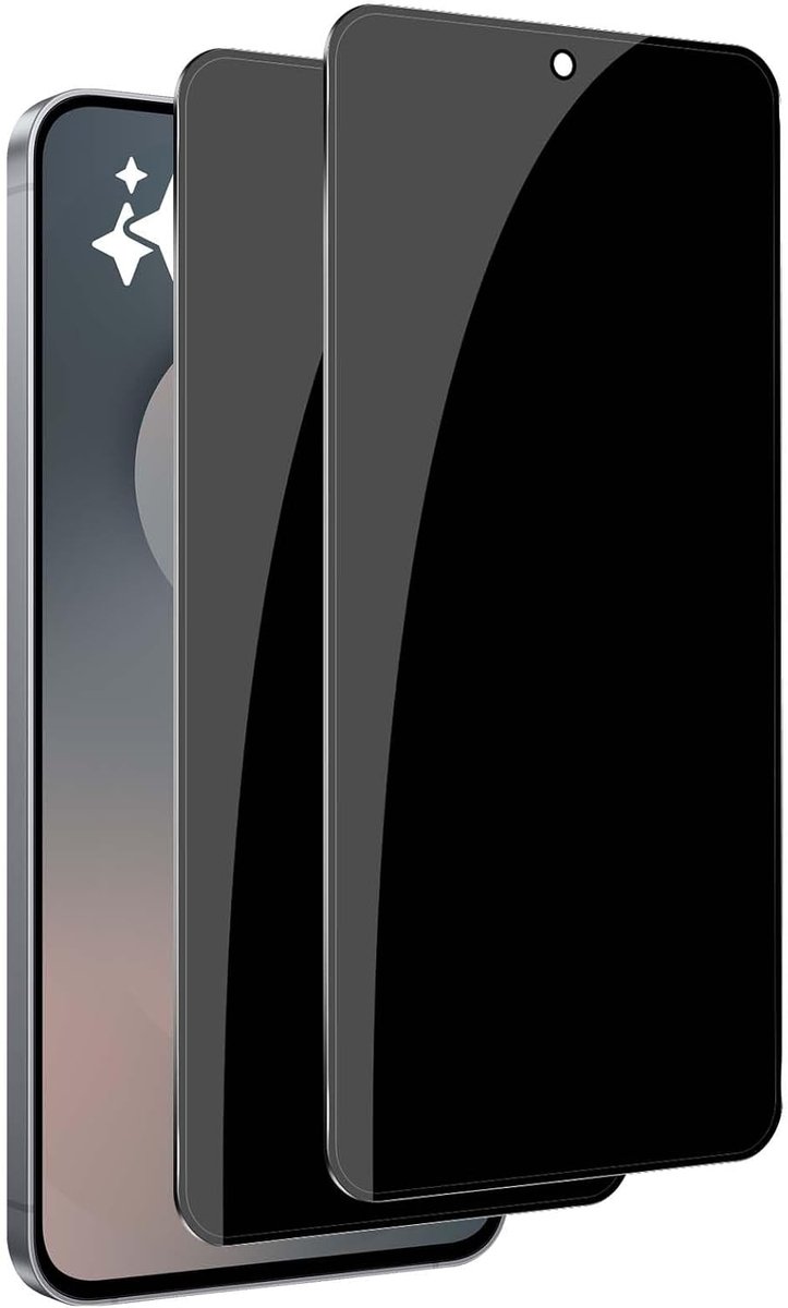QULLOO 2 Pieces Privacy Screen Compatible with Samsung Galaxy S25 FE, 9H Hardness, Anti-Spy, Anti-Spy, Privacy Film, - ShopVlot