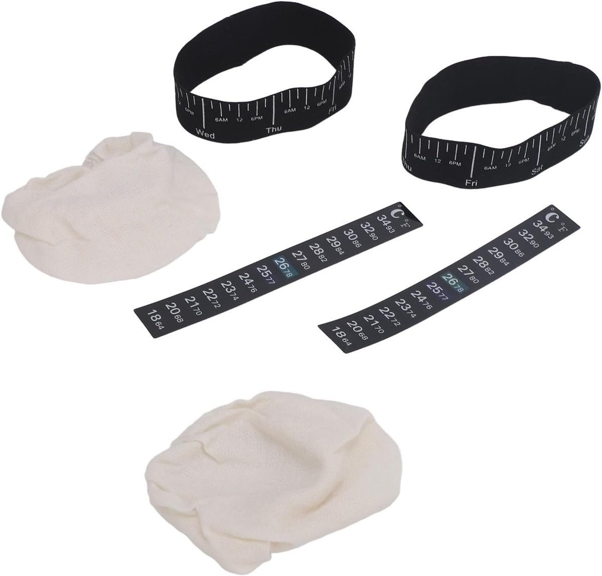 Zuurdesem Starter Jar Kit Zuurdesem Potten Deksel met Datum Gemarkeerde Voedingsband voor Potten met een Diameter van 3 Tot 4 Inch