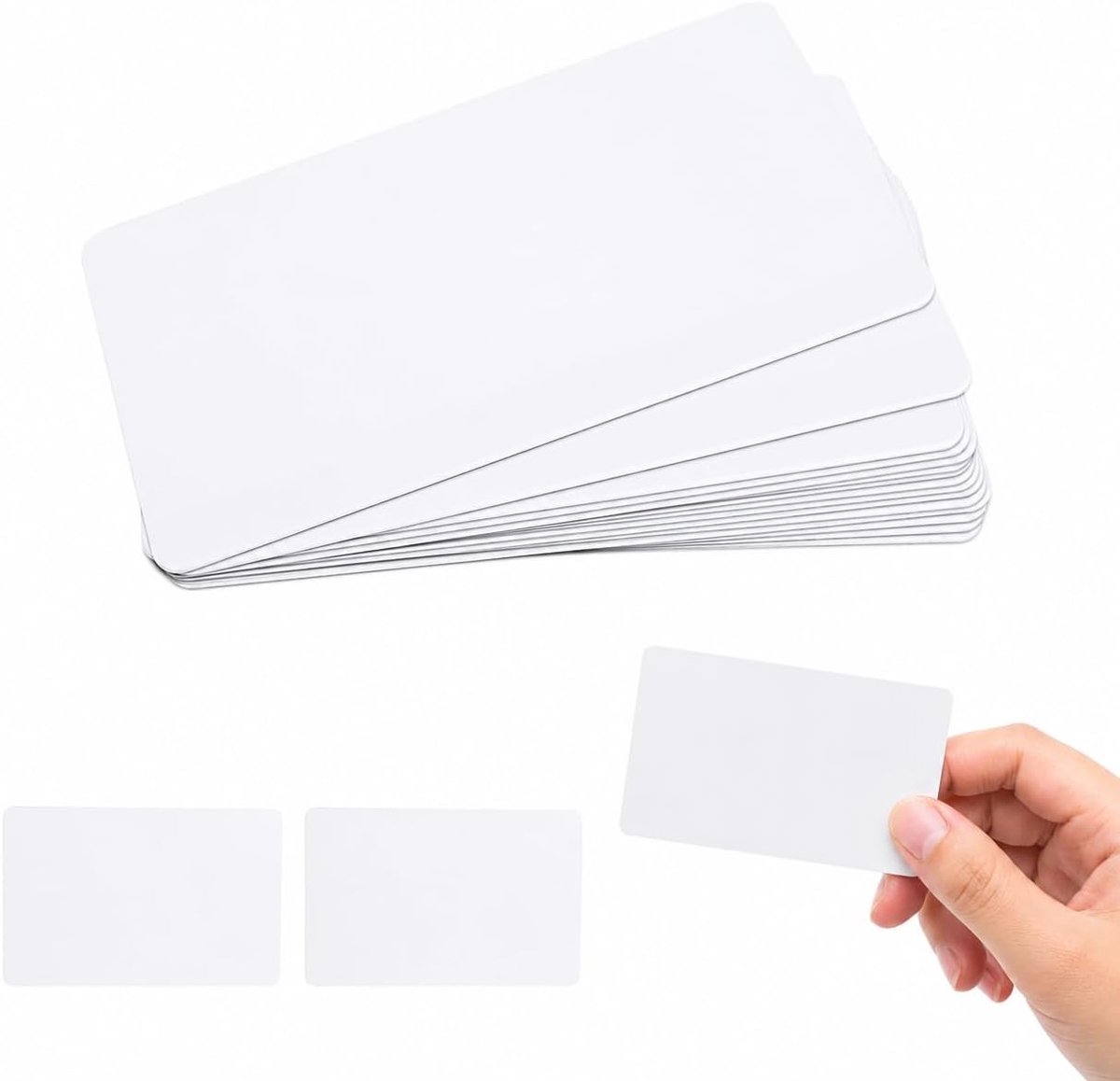 30 stuks NFC-kaarten NFC-tags Ntag 215, NFC 215-chips met 504 Byte geheugen, 50 * 30mm NFC-chips programmeerbaar, NFC 215-tag, NFC-kaart voor alle NFC-compatibele smartphones en apparaten, Wit
