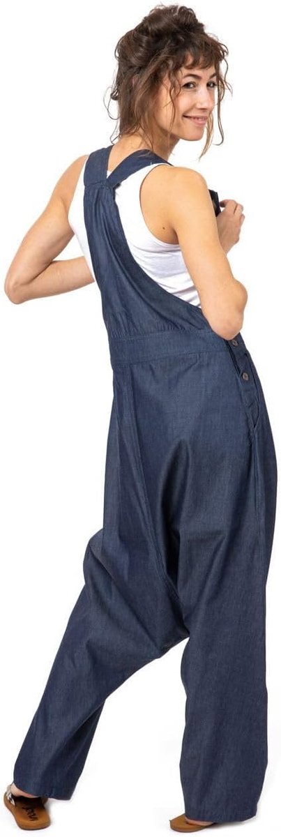 Tuinbroek harembroek denim zacht licht Dina - maat S tot XXXL blauw — afbeelding 4