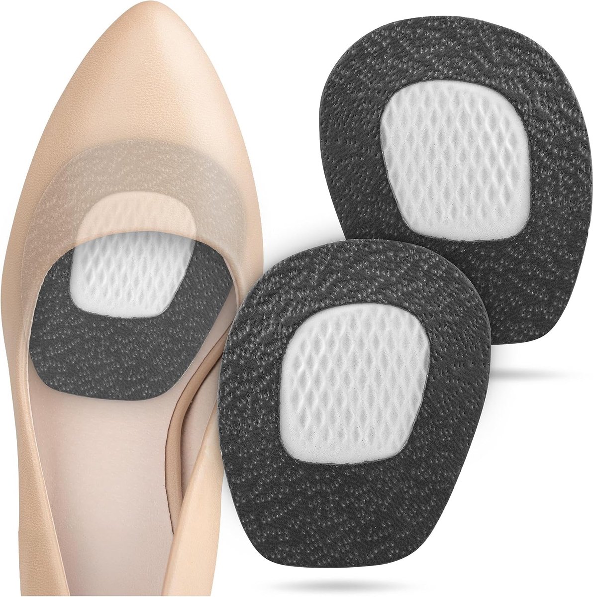 Lederen latex kussen inlegzolen voor hakken en hakken voorvoet kussens zelfklevende sandalen inlegzolen 1 paar