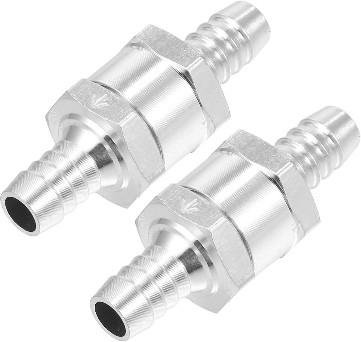 Terugslagklep/Interne Terugslagklep voor Brandstofsystemen/Duurzaam Aluminiumlegering 3/8" 10mm Buitendiameter / 2 Stuks