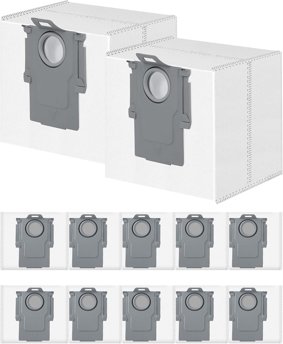 Stofzuigerzakken voor Roborock S8+/S8 Pro Ultra/S7 MaxV Ultra/S7 Pro Ultra/Q7+/Q7Max+/Q5 Pro+, 12 stuks
