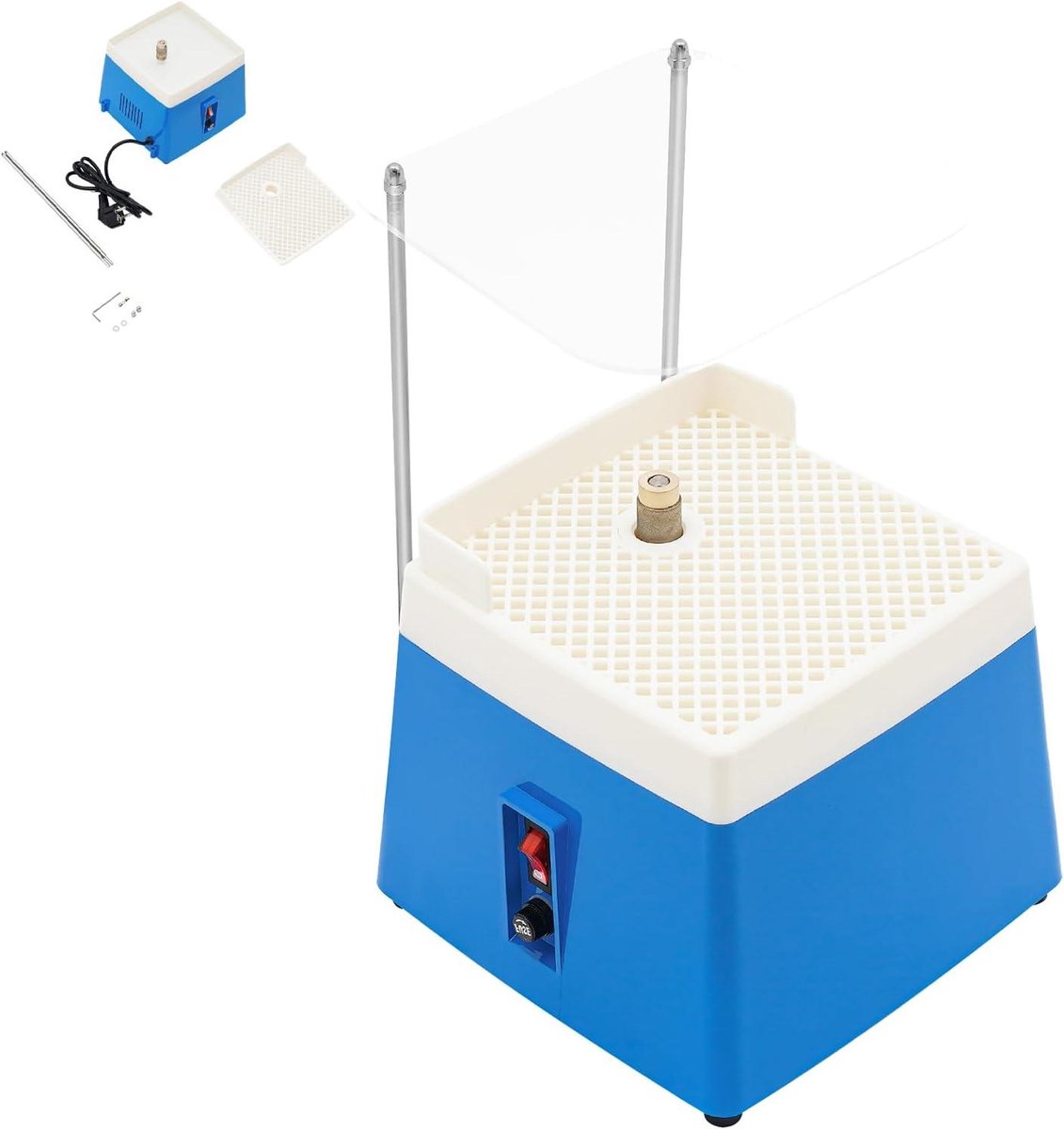 Mini Slijpmachine - Glasslijper Diamant - Glas Bewerken - Automatisch Watertoevoer - 65 W - Blauw