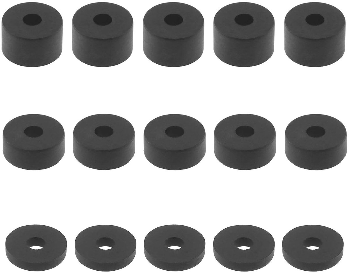 Rubber spacer kit 15pcs M8 - verschillende diktes - demping en impactabsorberend - ideaal voor DIY projecten - SnelShoppen