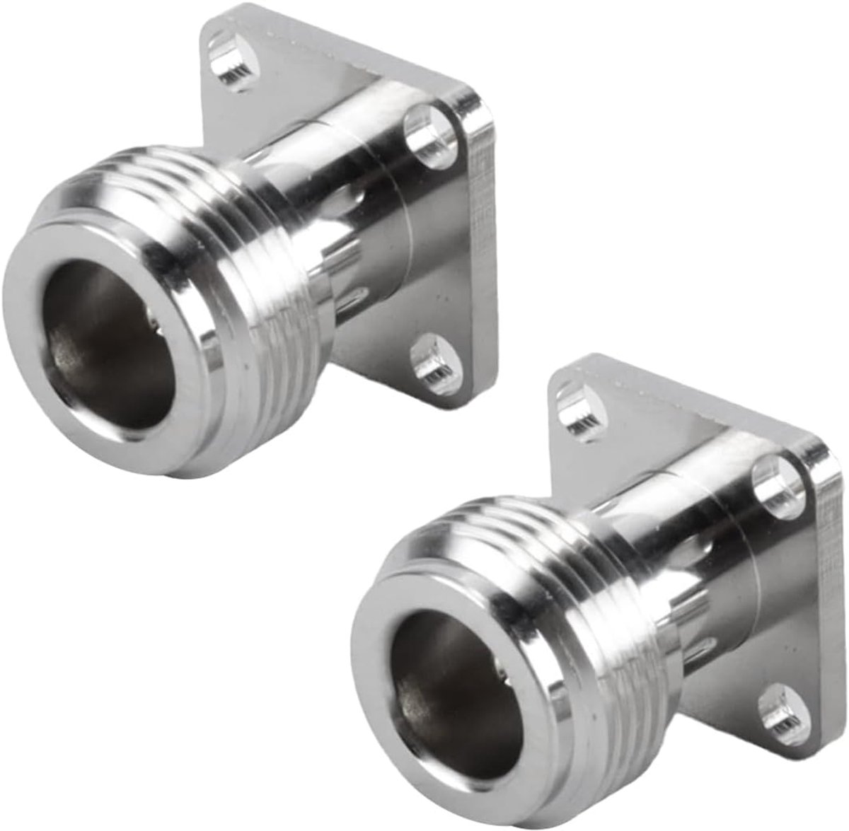 2 stuks N KFD 5 vrouwelijke jack RF coaxiale connector chassismontage vierkante socket paneelmontage met flens koperen soldeerbeker