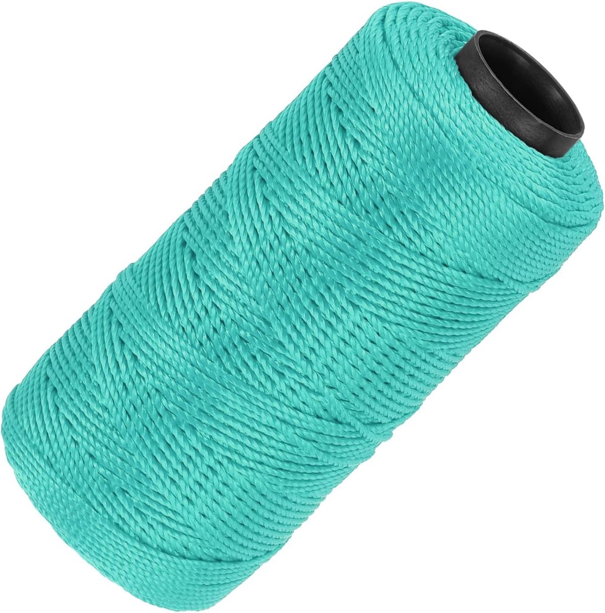 Nylon koord, 3 strengen, gedraaid metselkoord, 3 strengen, 3 mm x 218 m, nylon koord voor doe-het-zelfprojecten, tuinieren, cadeauverpakkingen, kerstfeestaccessoires, donkerblauwgroen