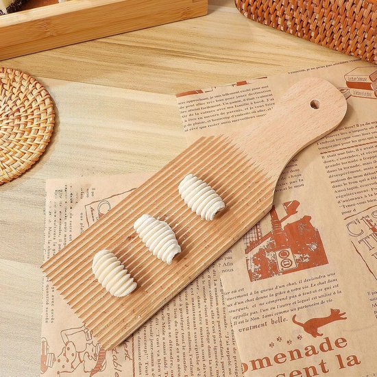 2 stuks gnocchi-plank, houten pastamachine, pasta, accessoires, pastamaker, gnocchi-pastamboard, macaroni pastamachine, cavarola rol voor pastaset, Italiaanse pasta — afbeelding 5