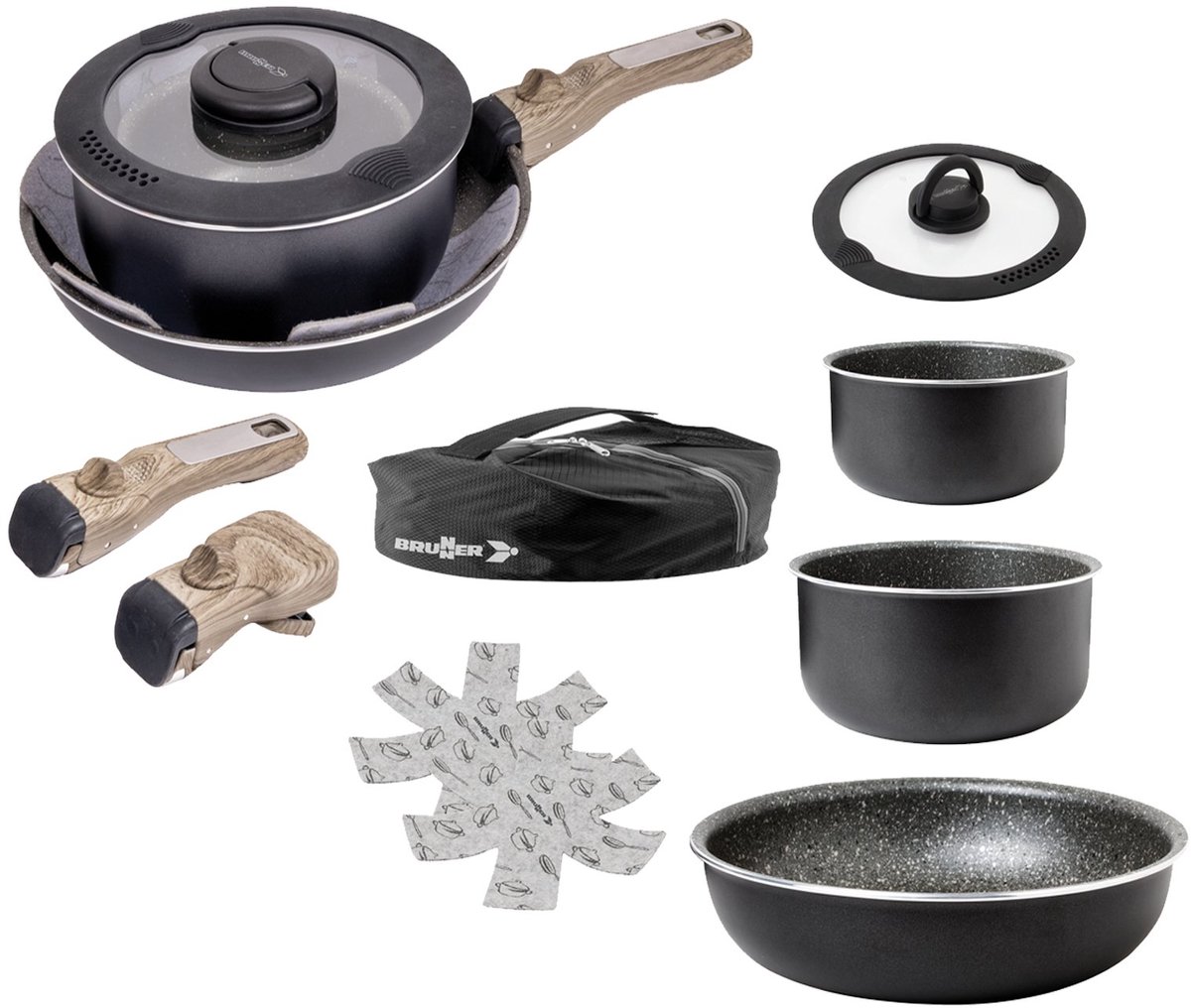 Brunner Pirate Spacemaster Camping Pannenset - Ø26 - 6 Delig