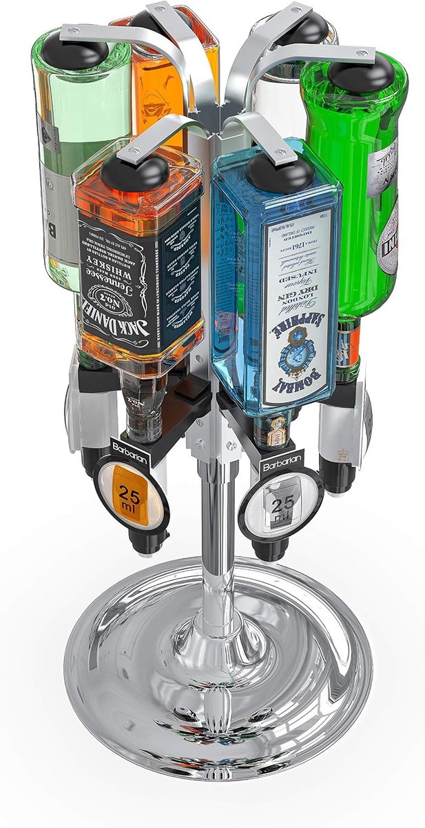 Drinkdispenser 4/6 flessen - Rotating Optics - Professionele maat - Perfecte shot bij elke gelegenheid - ShopVlot