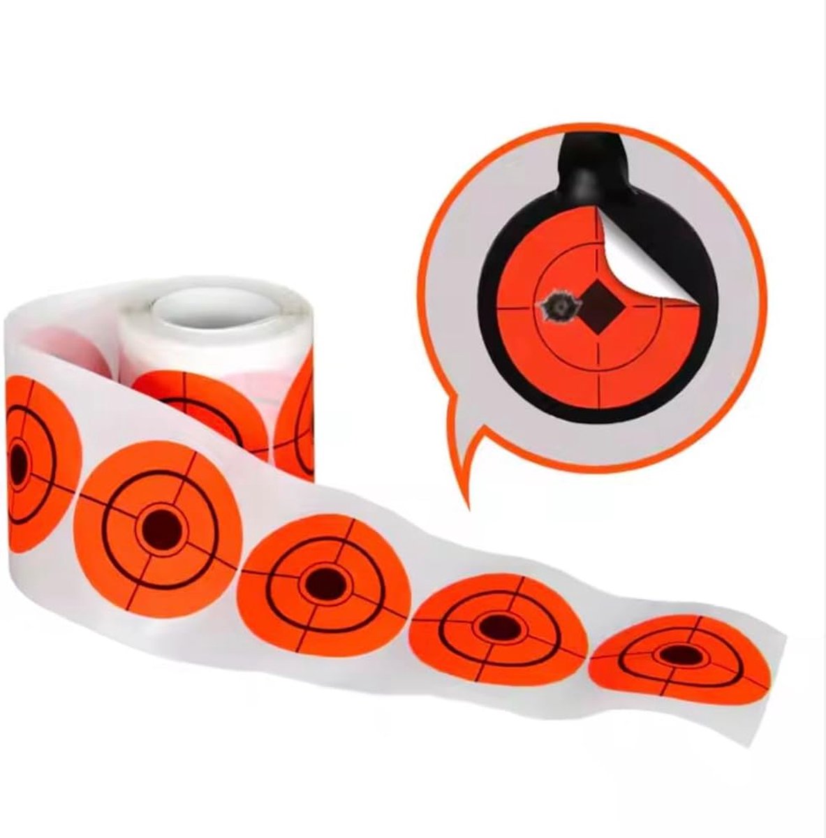 Schietschijven 250 stuks - 5 cm - zelfklevende stickers - hoge zichtbaarheid voor nauwkeurige training - ShopVlot
