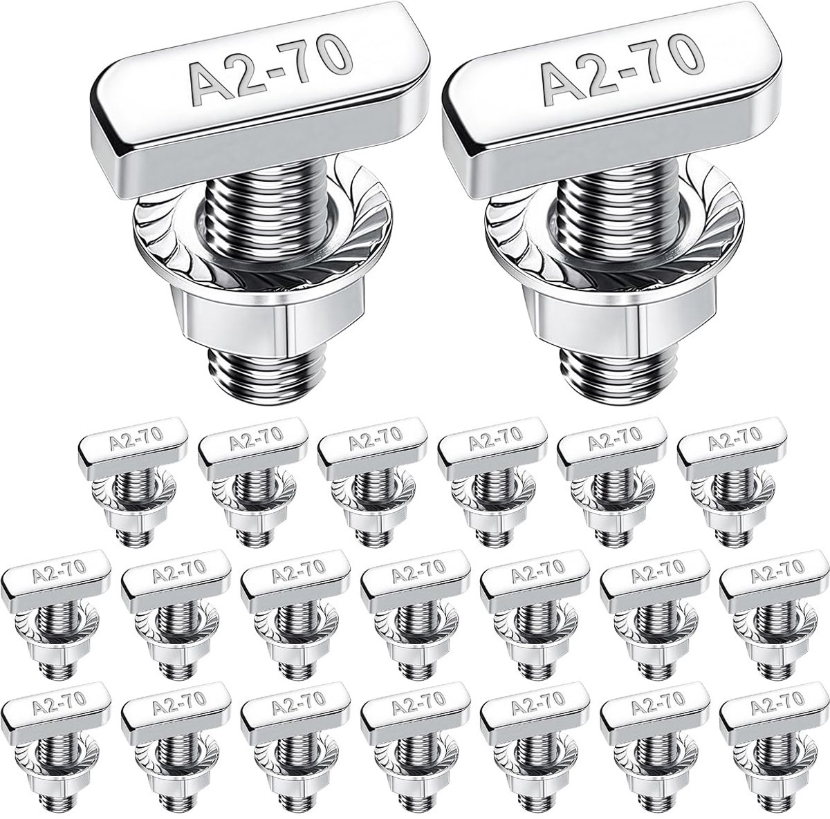 Hammerkop Schroeven M8 x 20 mm - RVS met Flensmoeren - Veilig en sterk - Ideaal voor zonnepanelen - ShopVlot