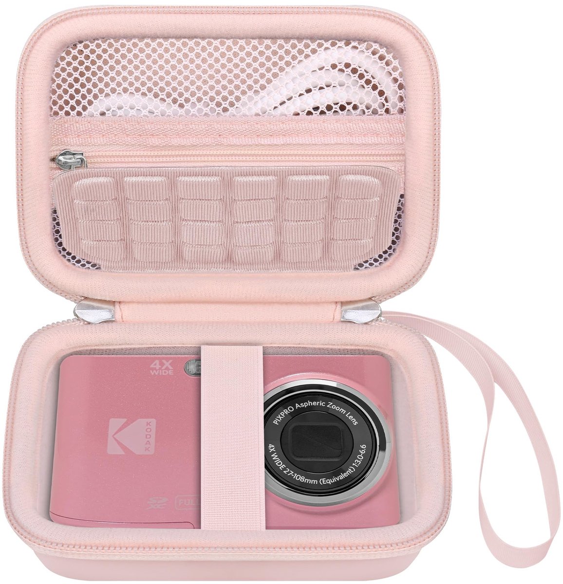 Cameratas voor KODAK PIXPRO FZ55/FZ53/FZ45/FZ43 - opbergtas roze - geschikt voor vloggen - ShopVlot
