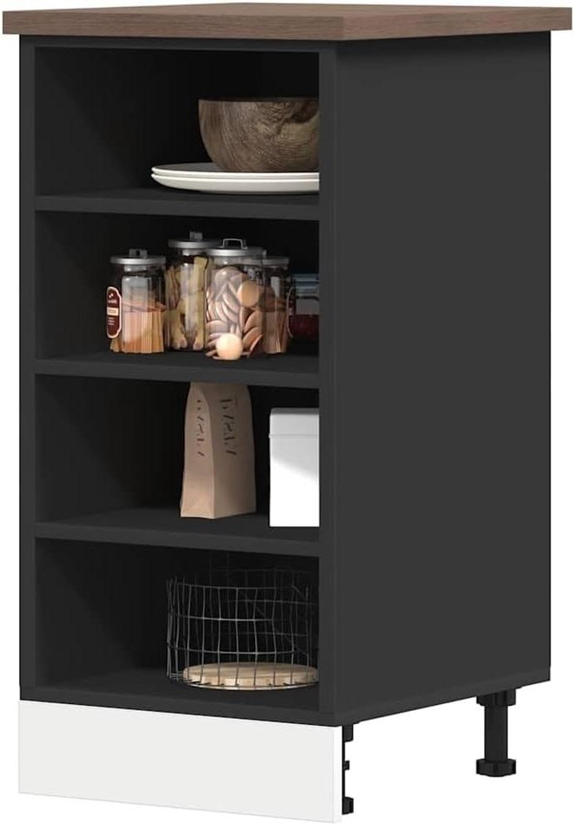Keukenkast - Buffetkast Dressoir - Keuken Opbergen - Verstelbare Poten - 40 x 44.5 x 81.5 cm - Zwart