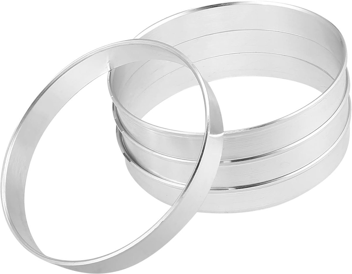 ABSOPRO Naafring OD 67,1 mm tot ID 66,1 mm aluminiumlegering (4 stuks)