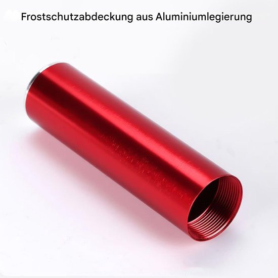 Fietspomp - Bandencompressor Wielgereedschap - Snelle Bandenreparatie - Universele Ventieladapter - 12.5 x 6 x 3 cm - Zwart en Rood — afbeelding 4