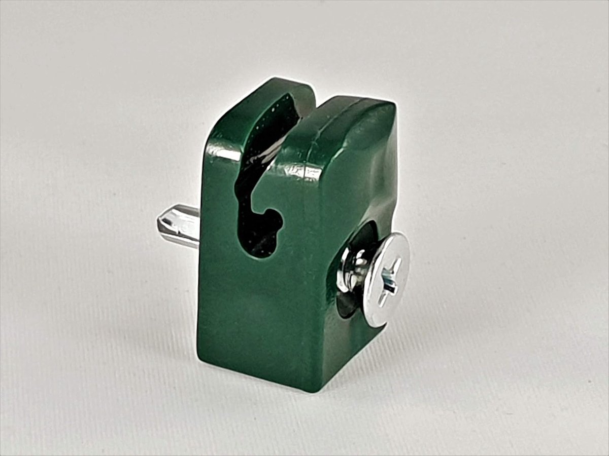 50 stuks spandraadhouders draadhouders met schroef, groen voor draadomheining