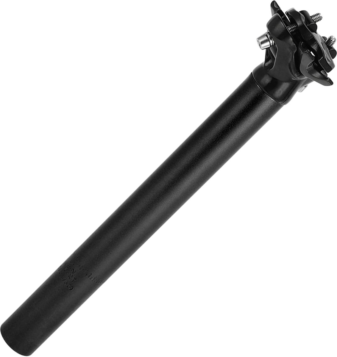 Zadelpen voor fiets, schuin, zwart, 1 stuk, 30,4 x 300 mm, aluminiumlegering