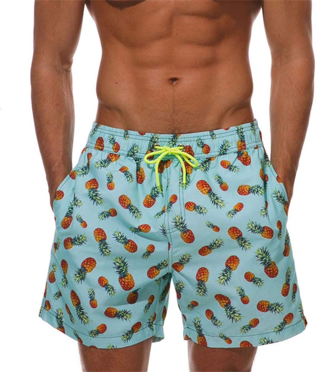 Shorts voor heren, zomerbadpak, korte broek, strandshorts voor mannen met 3 zakken, mesh-voering, sneldrogende sportzwemshorts voor mannen