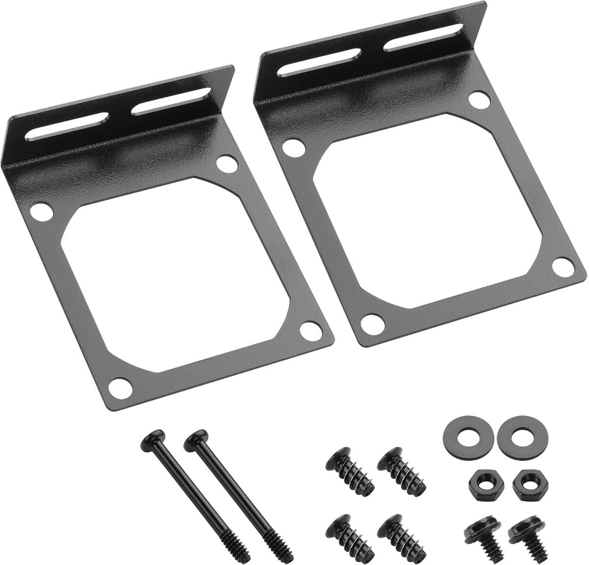 Ventilatorhouder, metalen behuizing, ventilatorterrackset, universele pc-behuizing, ventilatorhouder, accessoires voor verbeterd koelsysteem, DIY (2 stuks) (5 cm)