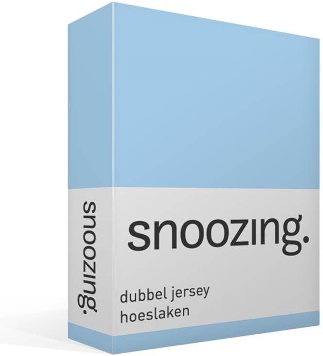 Fitted sheet 190 x 200/220 cm - double jersey - blauw - optimaal slaapcomfort - SnelShoppen