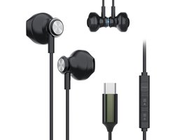 Hoofdtelefoon met kabel USB C met microfoon, in-ear headset oordopjes | Voor Samsung A57, A56, A55, A37, A36, A35, A27, A26, A25, S26, 25, S24, S23 Ultra 5g, iPhone 17, 16, 15