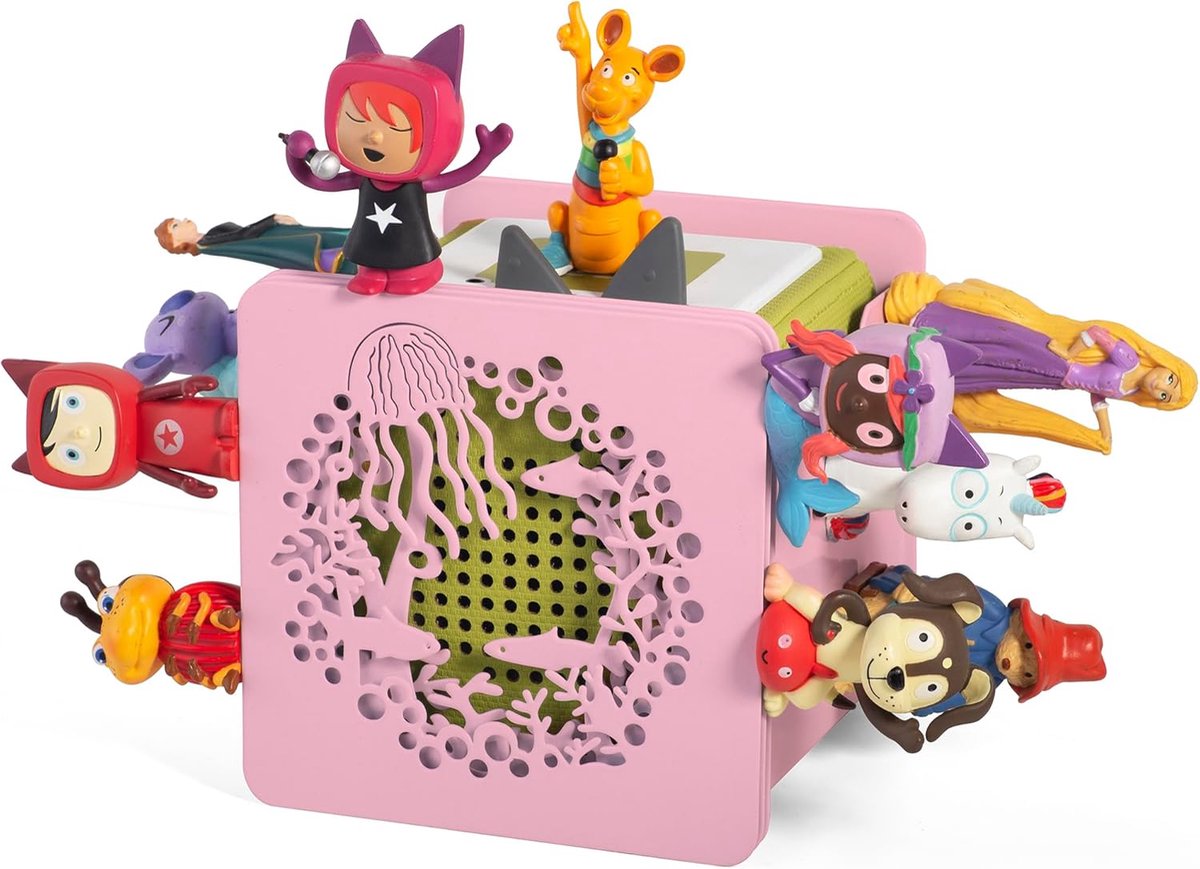 Rek voor tonie, koraalriffen, kwallen, viszwermen, metalen displaystandaard voor Toniebox, opbergrek voor 25-40 figuren, kinderkamerdecoratie, cadeaus voor kinderen