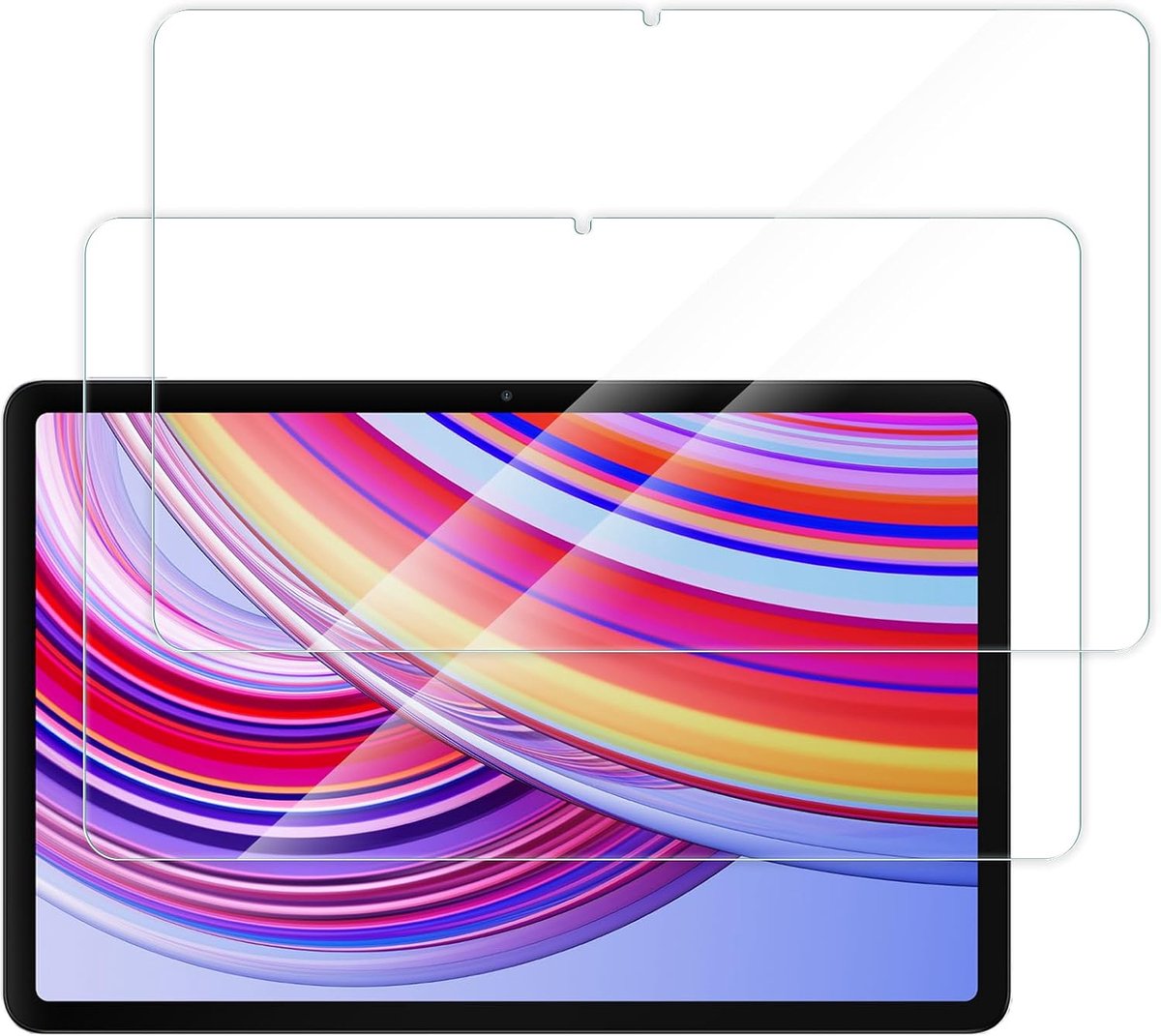 2 displaybeschermfolies, compatibel met Xiaomi Redmi Pad Pro/Xiaomi Poco Pad 12,1 inch 2024, displaybeschermfolie van gehard glas, HD, ultratransparant, krasbestendig, hardheid