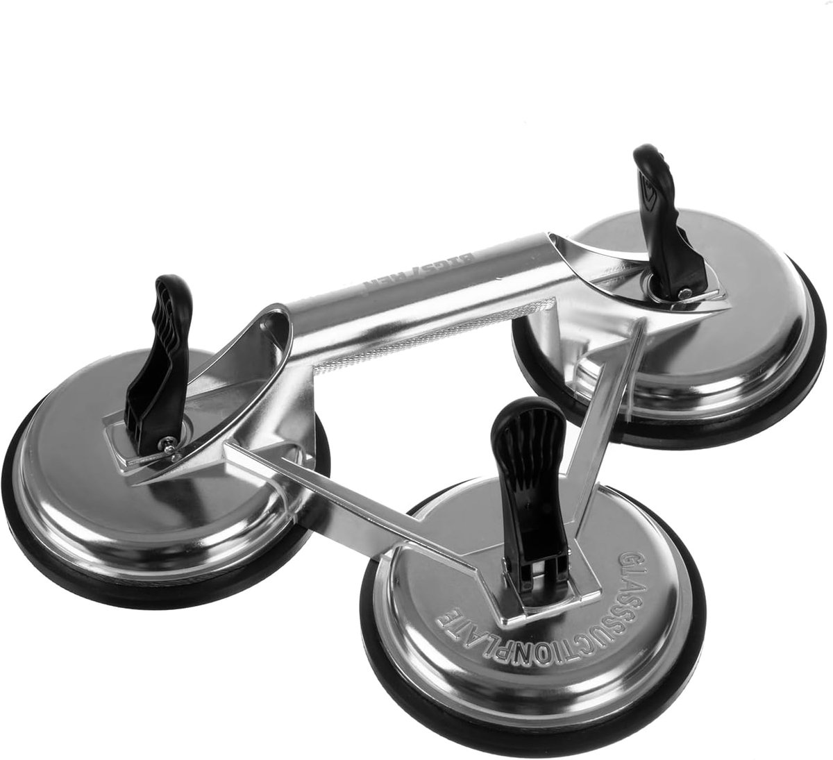 Zuignap 150 kg - Aluminium handvat - Veilig transport van glas en tegels - SnelShoppen