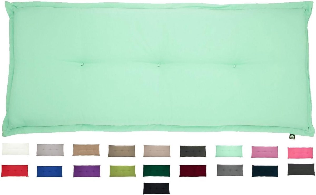 Tuinbankkussen 150 x 50 cm - Prisma Aquamarine - Dralon materiaal - Extra comfort door stevige schuim - SnelShoppen