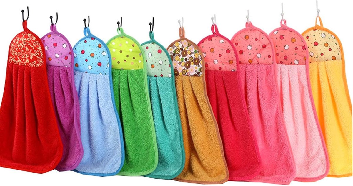 Handdoeken, kleine vierkante handdoeken, lappen in pure kleur, gemakkelijk schoon te maken, sterke wateropname, sterk reinigend vermogen
