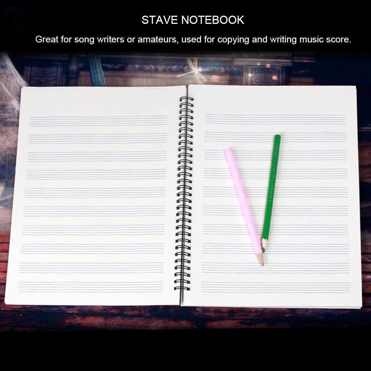 Piano Keyboard Notitieboek 50 Pagina's - Spiral Binding - Dubbelzijdig Schrijven - Ideaal voor Muzieknoten - ShopVlot