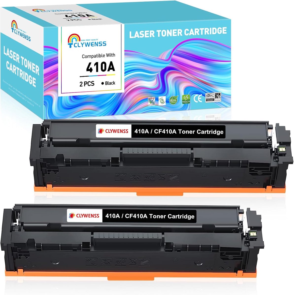 Tonercartridges 410A Zwart - 2 Pack - Compatibel met HP Color LaserJet - Tot 4.600 pagina's - ShopVlot