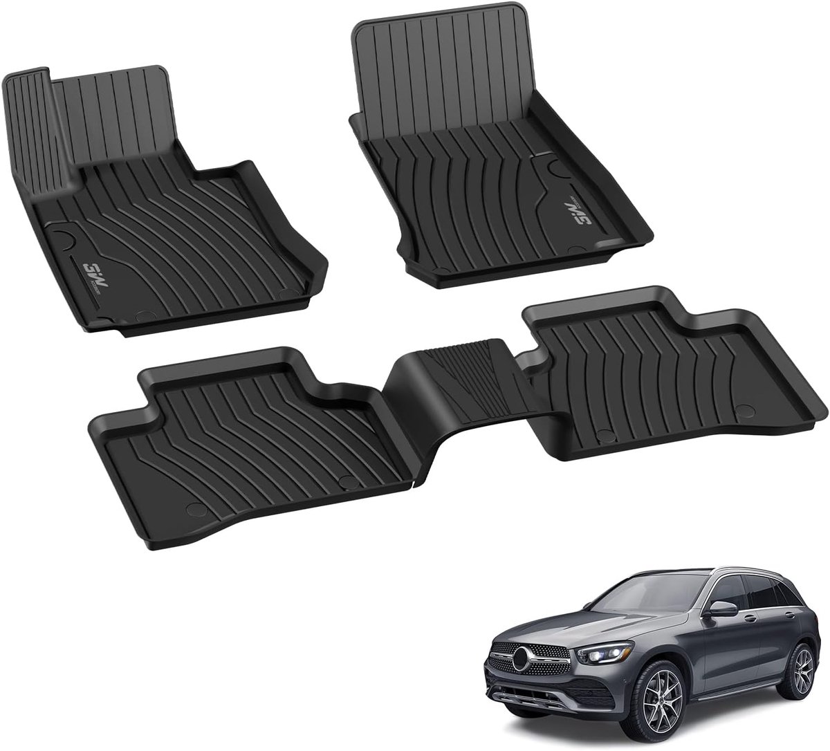Vloermatten Mercedes Benz GLC X253 2016-2022 - Thorex™ TPE materiaal - Waterdicht en antislip - Ideaal voor honden - ShopVlot