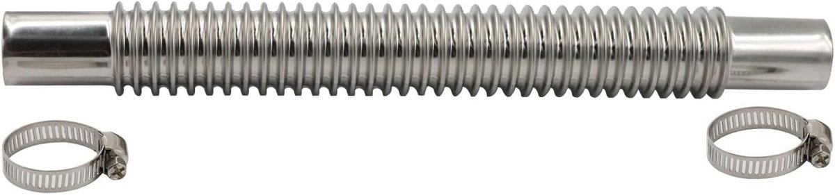 Uitlaatslang 20 cm - roestvrij staal - buigzaam - langdurige duurzaamheid - ShopVlot