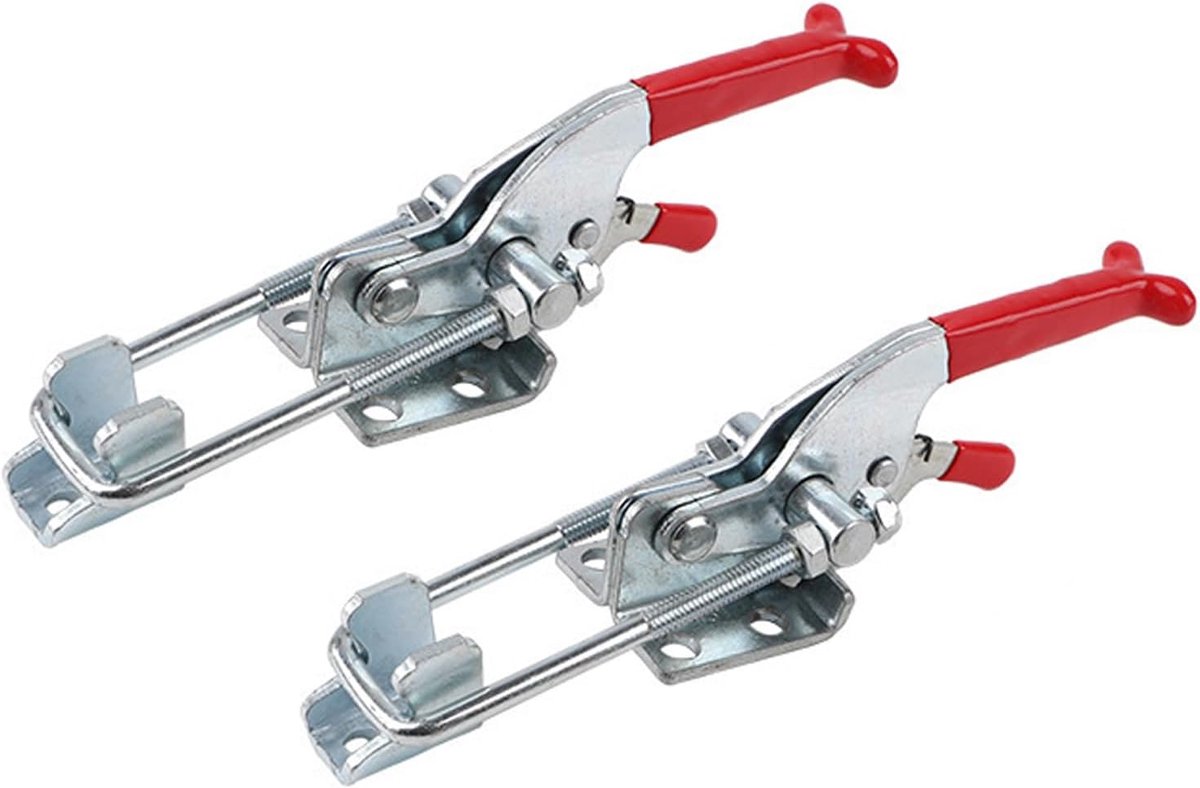 Klemmen 2-pack zelfvergrendelende snelspanner - metalen constructie - 350kg hefkracht - eenvoudig te gebruiken - ShopVlot
