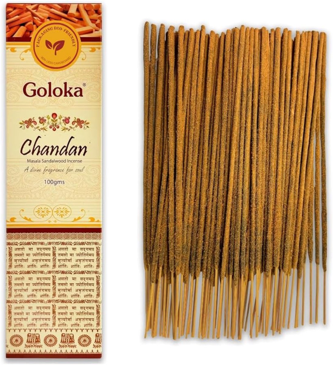 Wierookstokjes 100 g - Chandan - 100% Natuurlijk - Ideaal voor meditatie - ShopVlot
