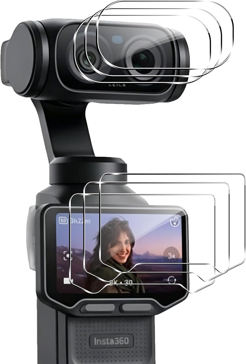 Tempered Glass voor Insta360 Luna - 9H Hardheid - 0.3 mm - Bubble-Free installatie - ShopVlot