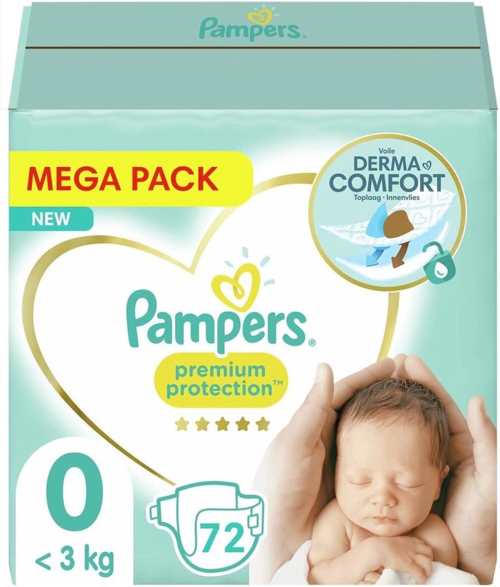 Luiers Premium Protection - Maat 0-0 tot 2KG - Mega Pack - Voor premature baby's - ShopVlot
