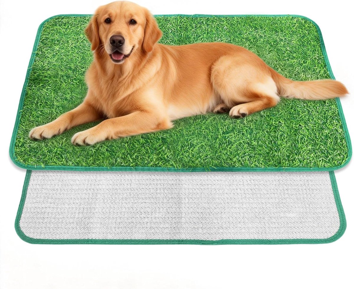 SnelShoppen - Dog Toilet voor Balkon - Herbruikbaar Kunstgras Diertje Toilet - Geschikt voor Terras, Tuin, Thuis - 46x70 cm - Duurzaam en Geurvrij